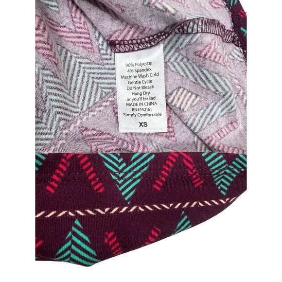 Lularoe Julia Women's Turquoise & Burgundy Design Dress - Picture 4 of 6